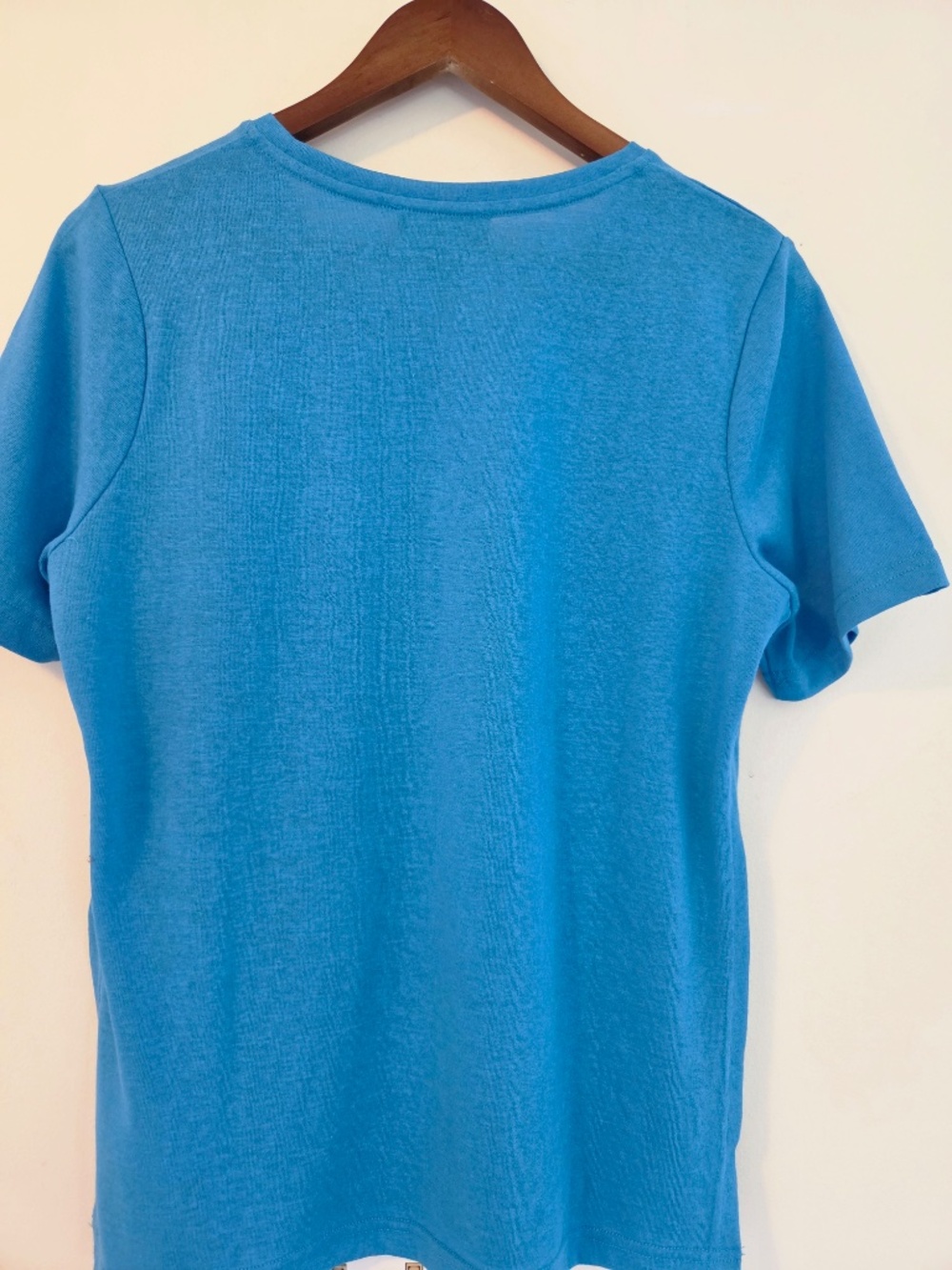 TWO Linen T-shirts/tops M blue/black Alison Sheri hi/low dolman sleeve coastal - Picture 4 of 10